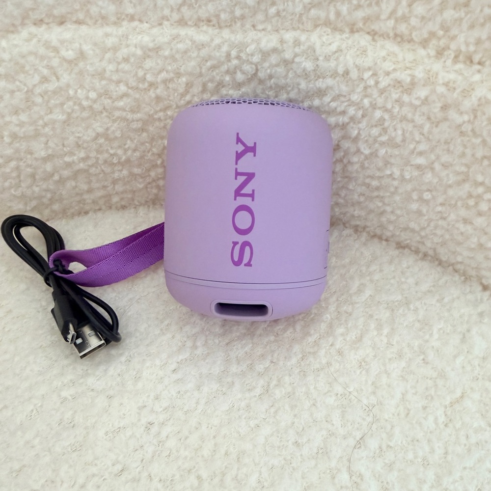 Sony Purple SRS-XB12 Portable Bluetooth Speaker, Waterproof